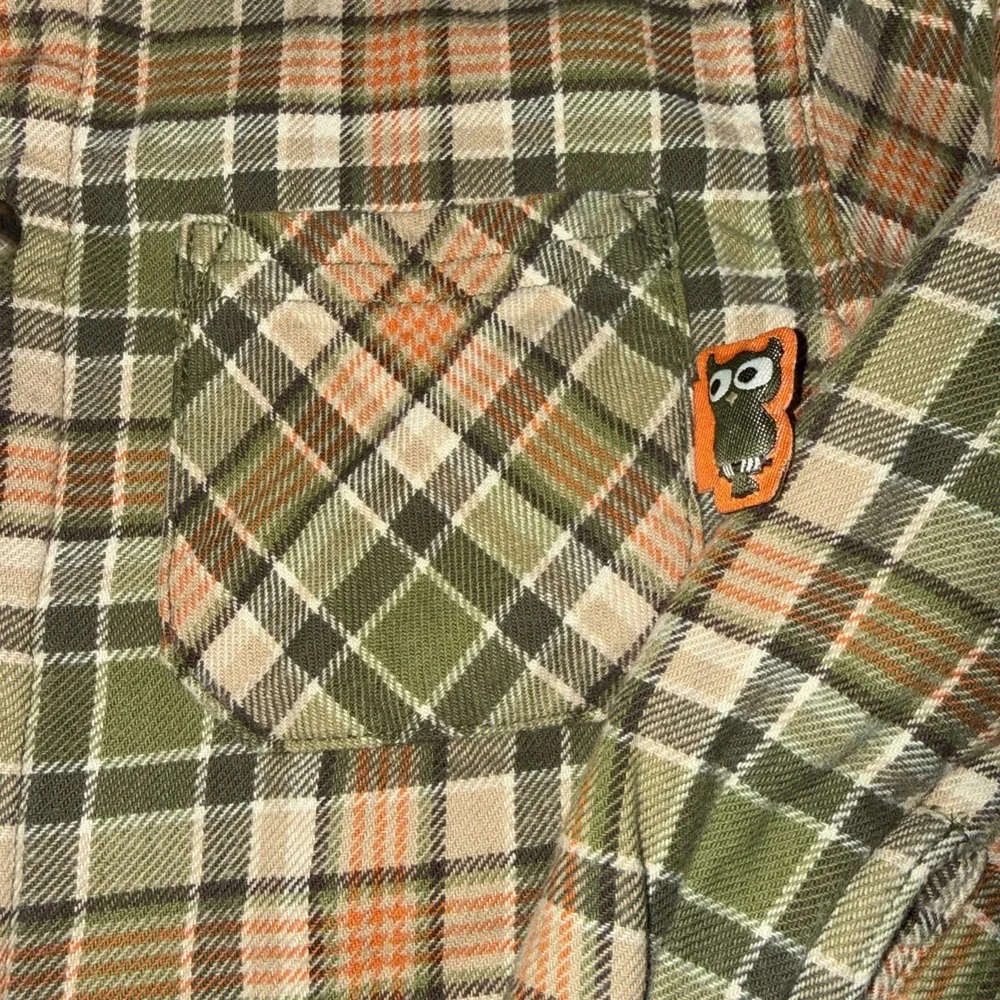 Vintage Gymboree Boys 2T Fleece Lined Plaid Flannel Button Up Shirt